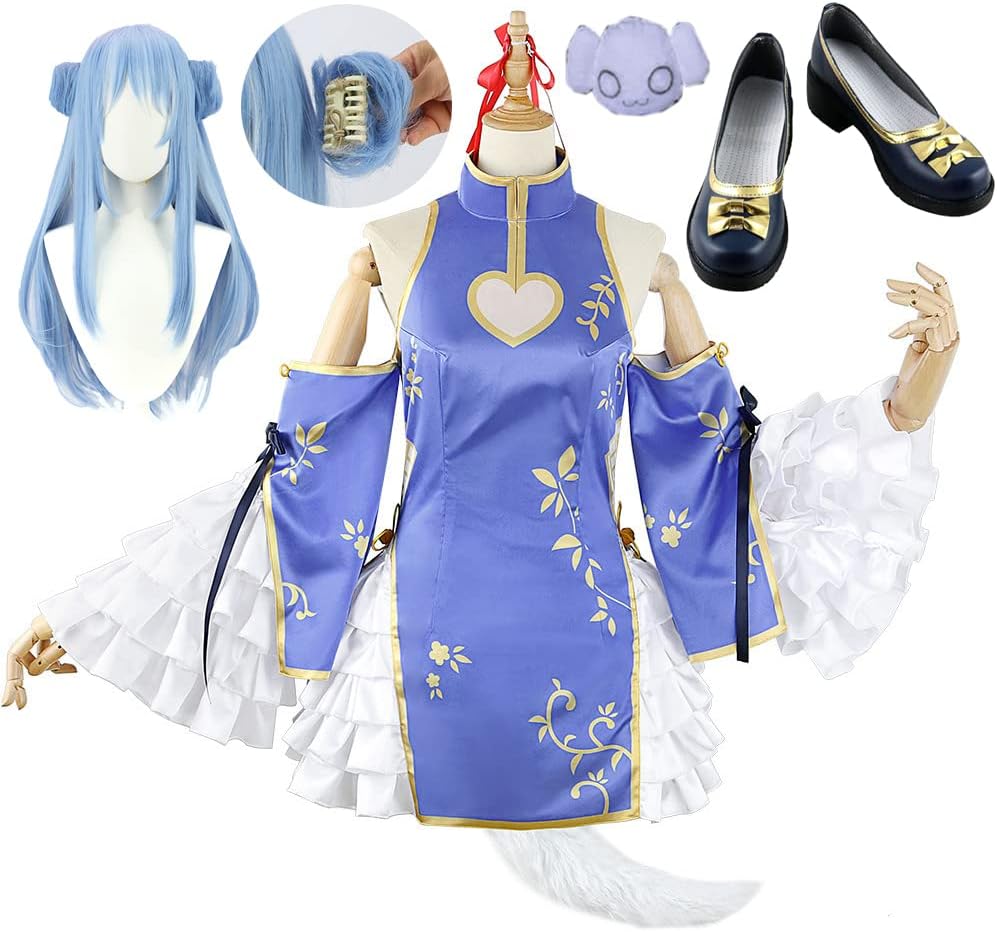 犬山たまき コスプレ チャイナ ウィッグ靴付き Amazon.co.jp: GGcosplay 男の娘 VTuber 犬山玉姫 犬山たまき